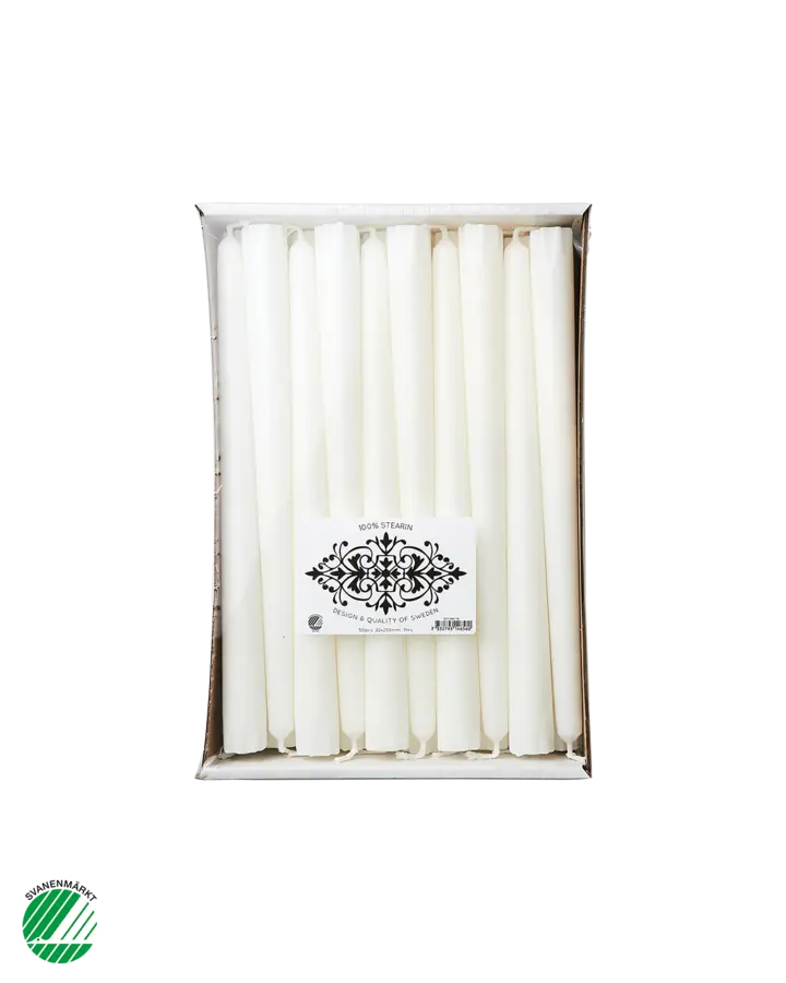 Affari of Sweden WHITE Kronljus, 50-pack, Vit