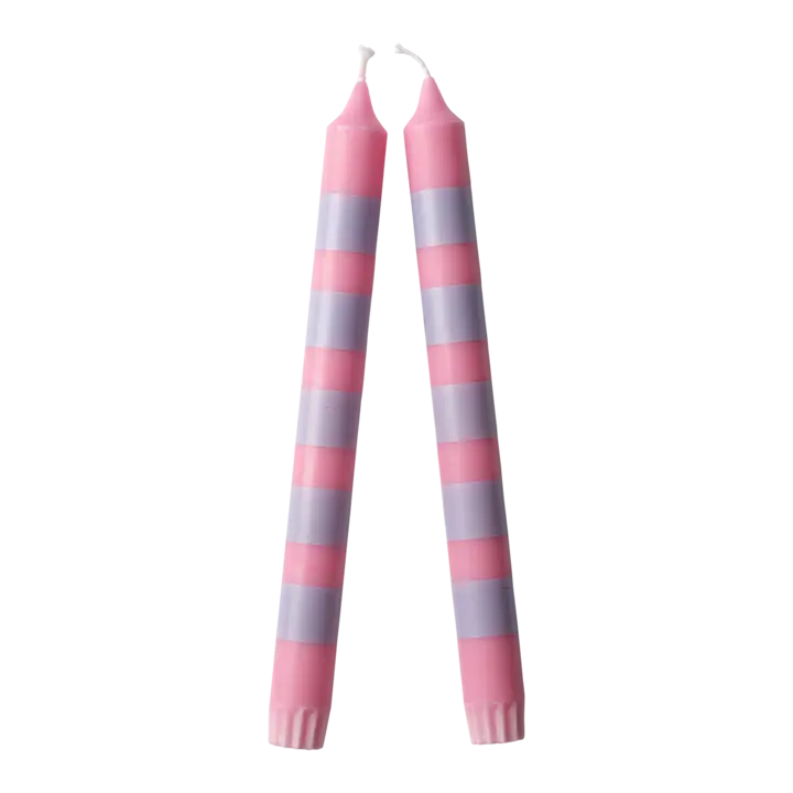 Affari of Sweden COLOURED TAPER Kronljus, Rosa/blå