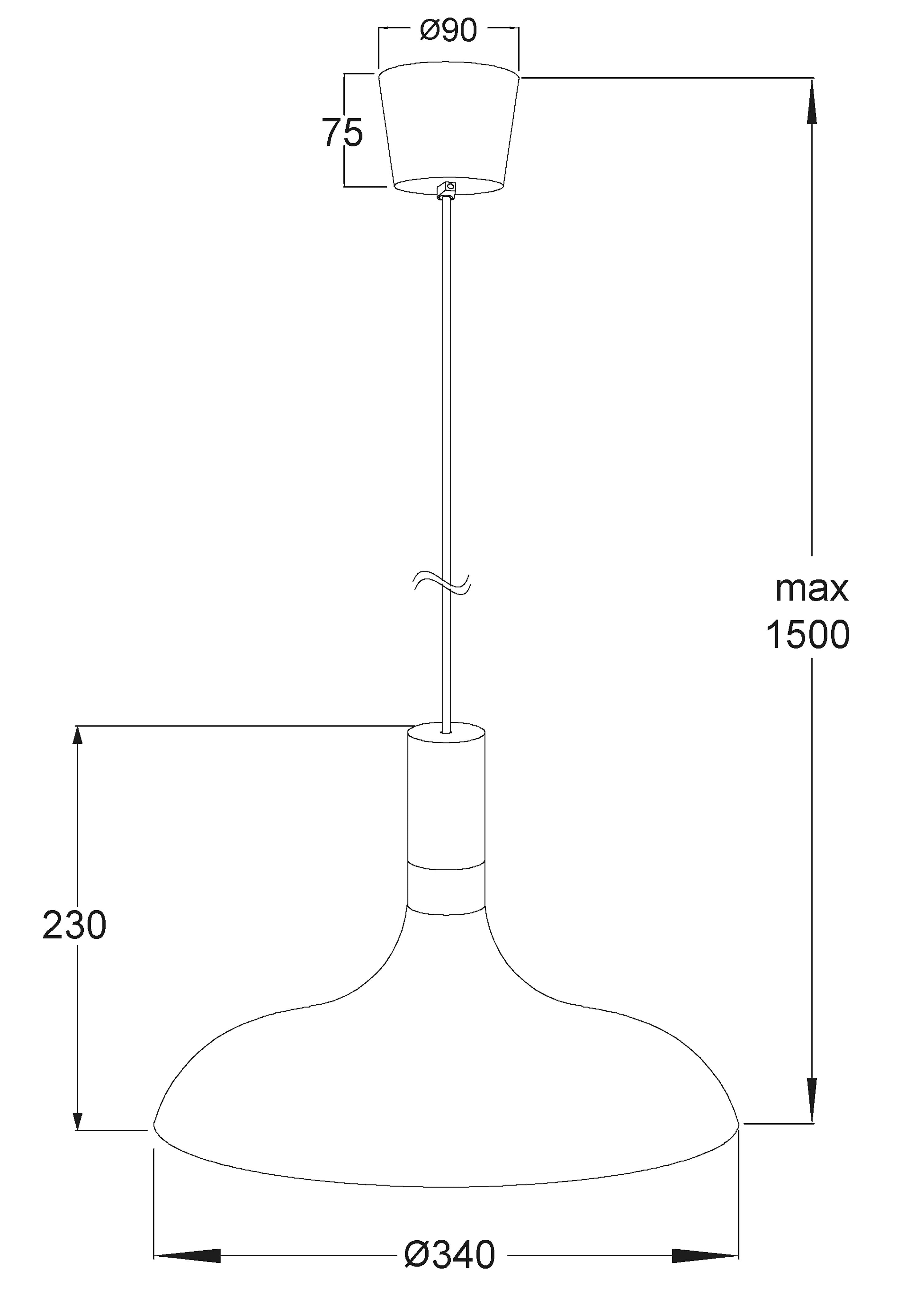 Aneta Home SENSE taklampa 34cm