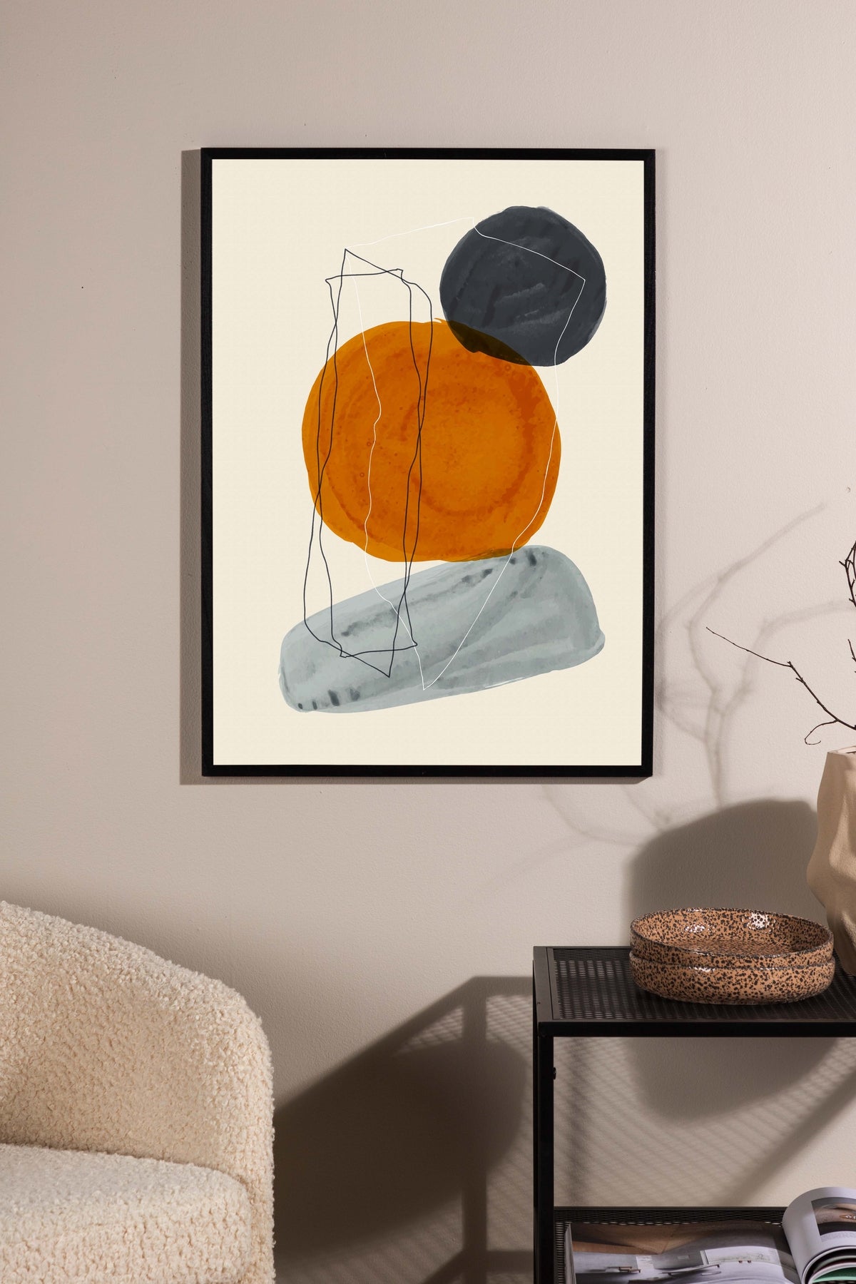 Venture Design Stones Posters Beige