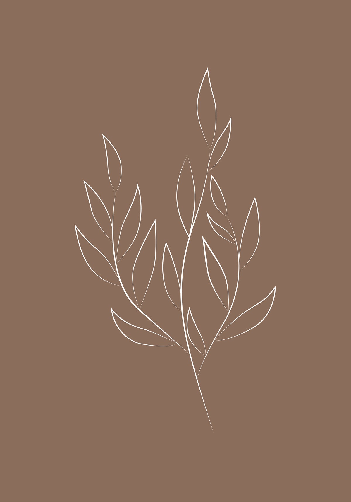 Venture Design Drawed leaf Posters Brun