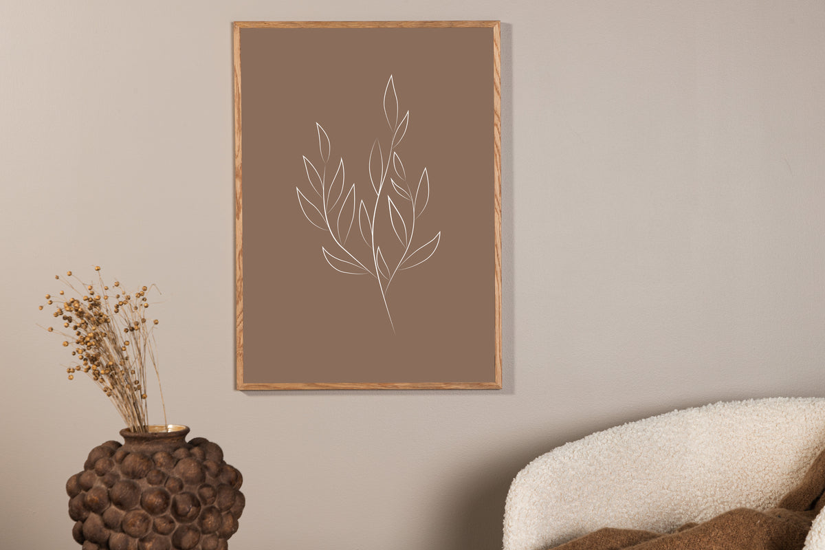 Venture Design Drawed leaf Posters Brun