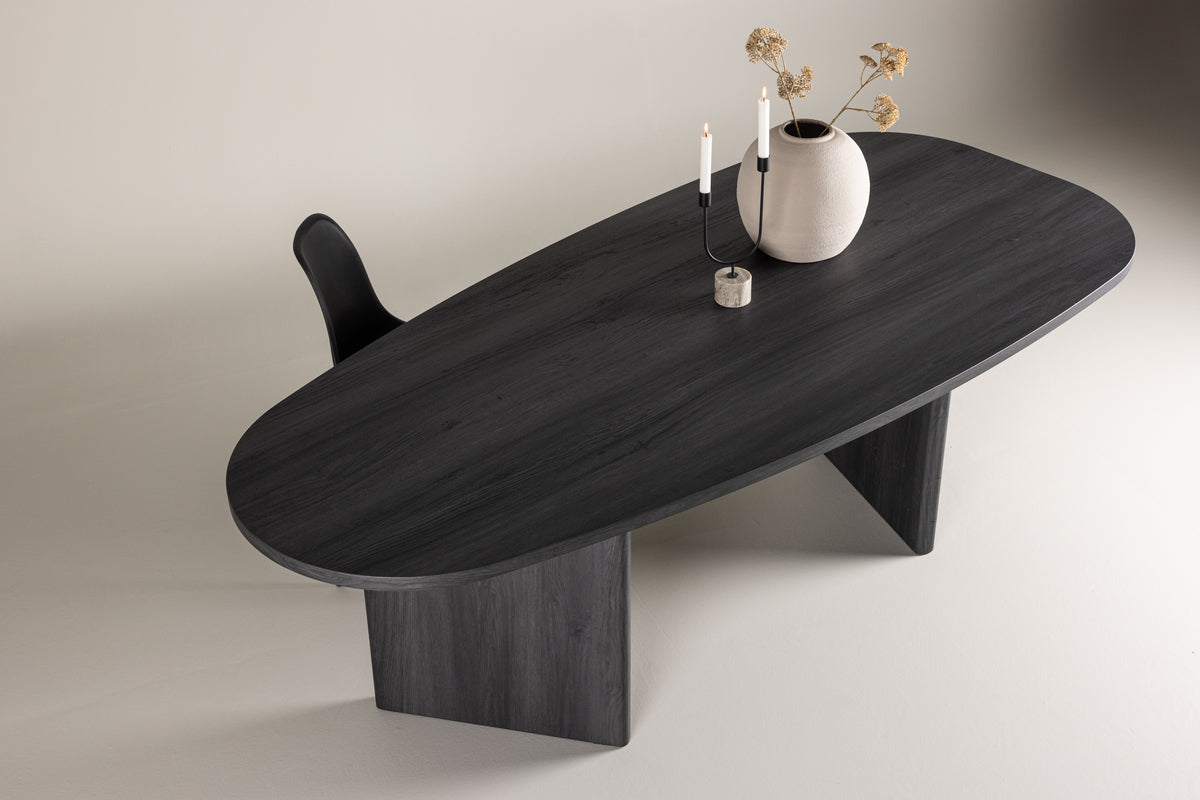 Venture Design Grönvik Ovala Matbord 220 x 100 Svart