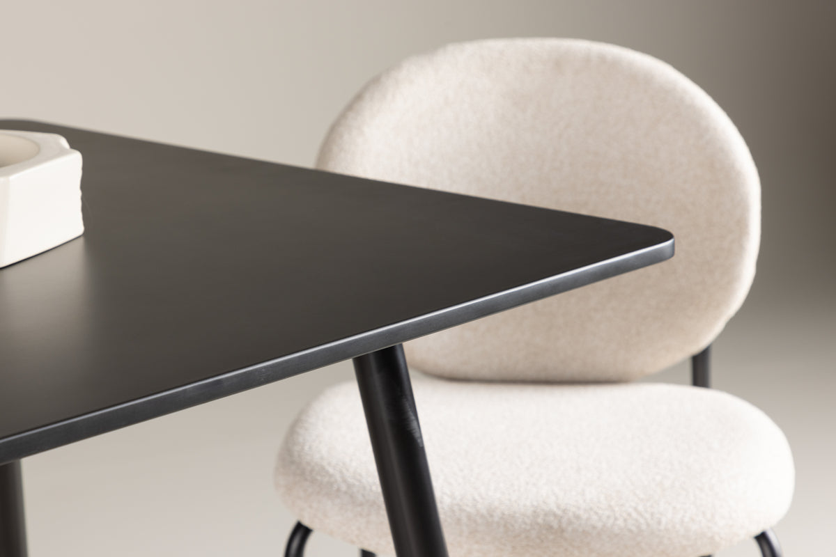 Venture Design Polar Rektangulära Matbord 75 x 75 Svart