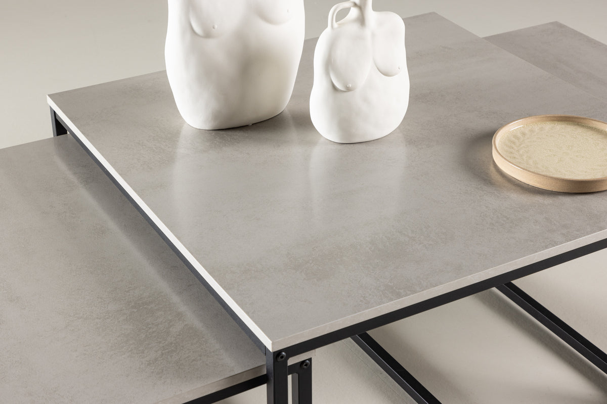 Venture Design Solna Soffbord Bord 1: 80 cm Bord 2: 73 cm x Bord 1: 80 Bord 2: 38 cm Grå