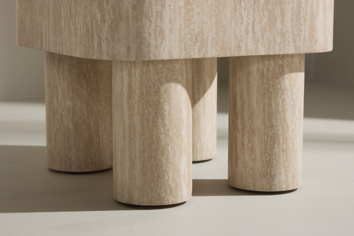 Venture Design Klirou Sidobord 40 x 40 Beige