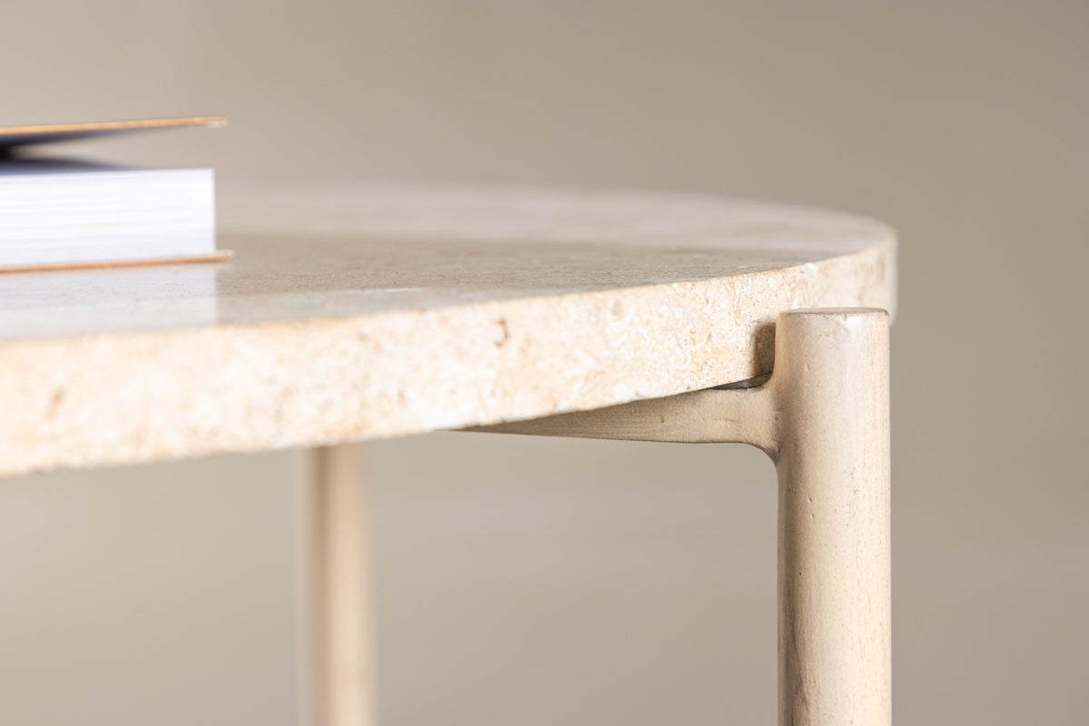 Venture Design Sandhamn Soffbord ⌀70 Beige