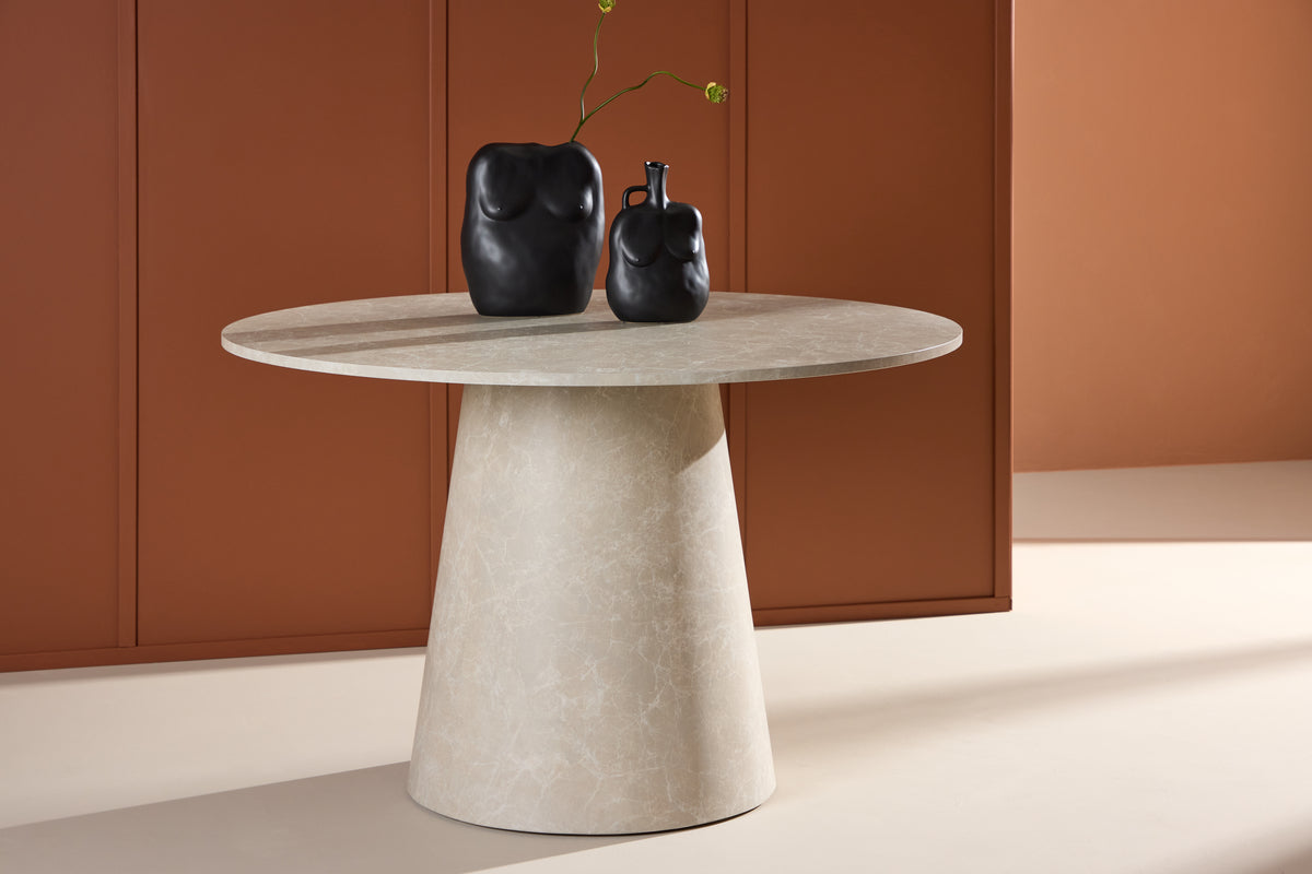 Venture Design Lanzo Runda Matbord ⌀120 Beige