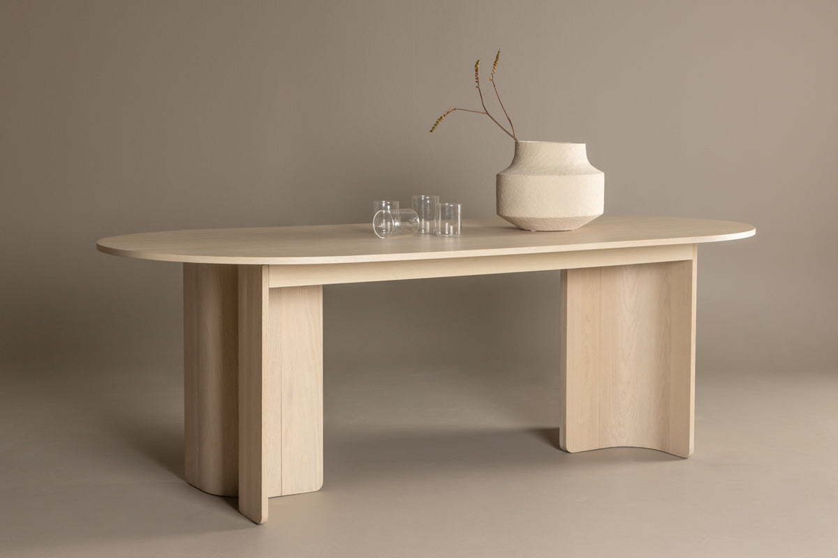 Venture Design Tyresö Ovala Matbord 220 x 100 Vitputsad