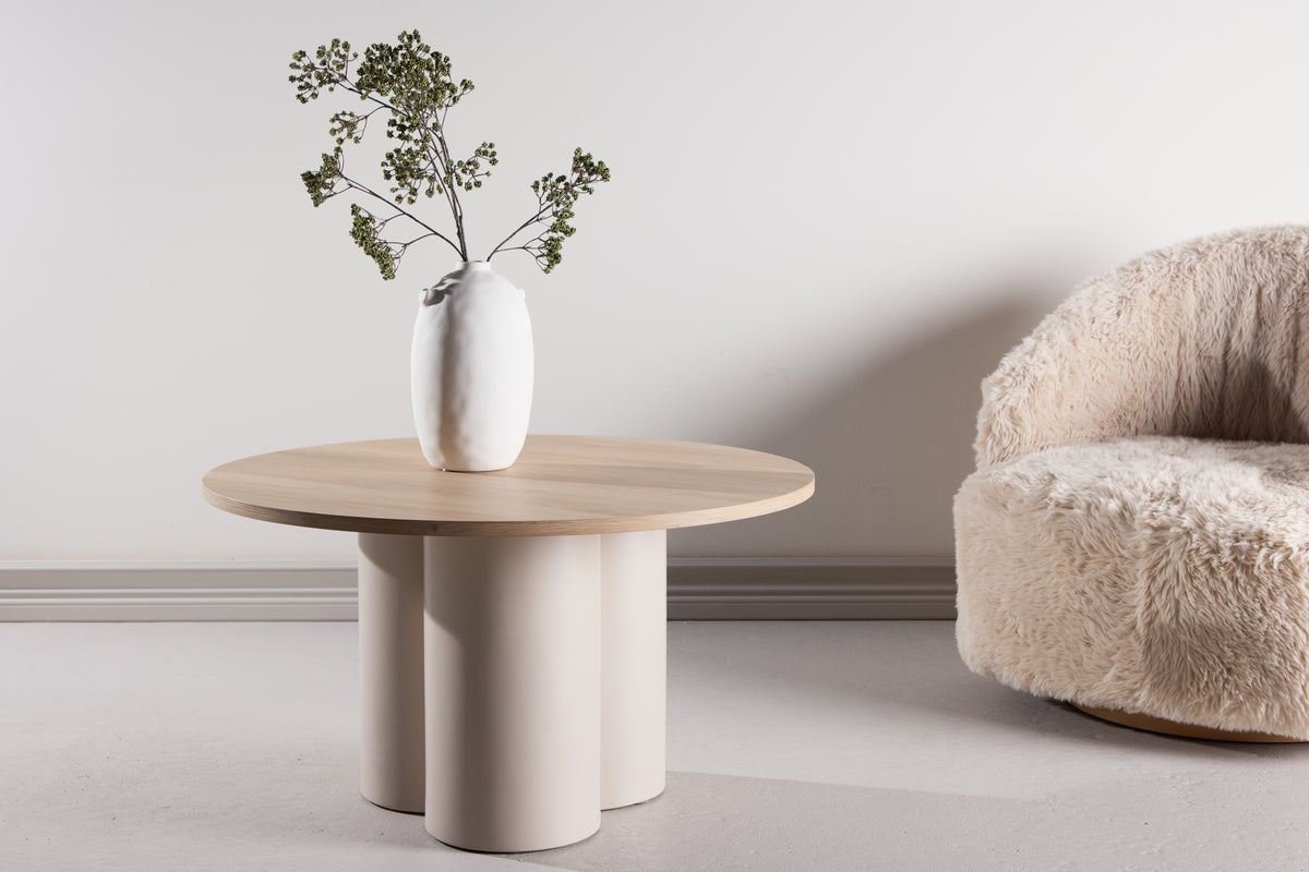 Venture Design Olivia Soffbord ⌀80 Vitputsad