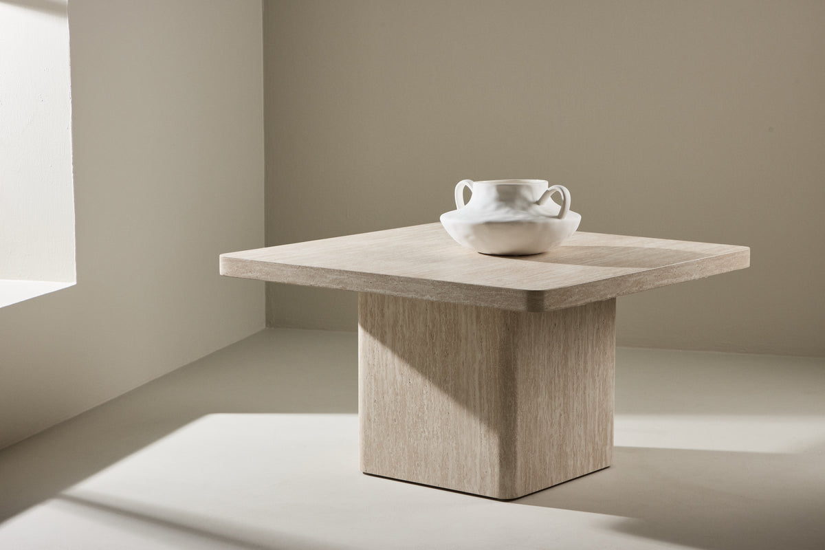 Venture Design Qvart Soffbord 80 x 80 Beige