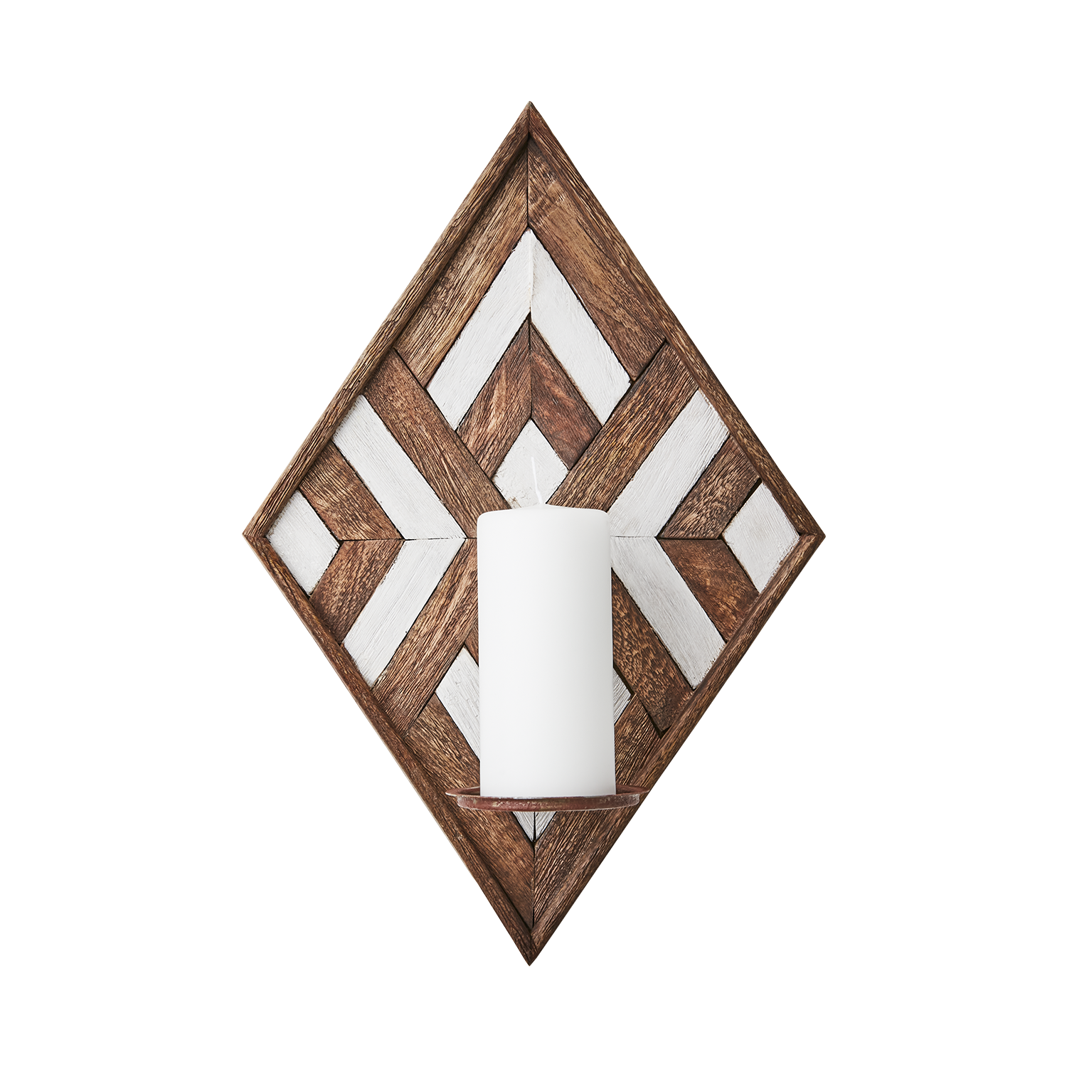 Affari of Sweden VECTOR Väggljushållare, Brun/vit