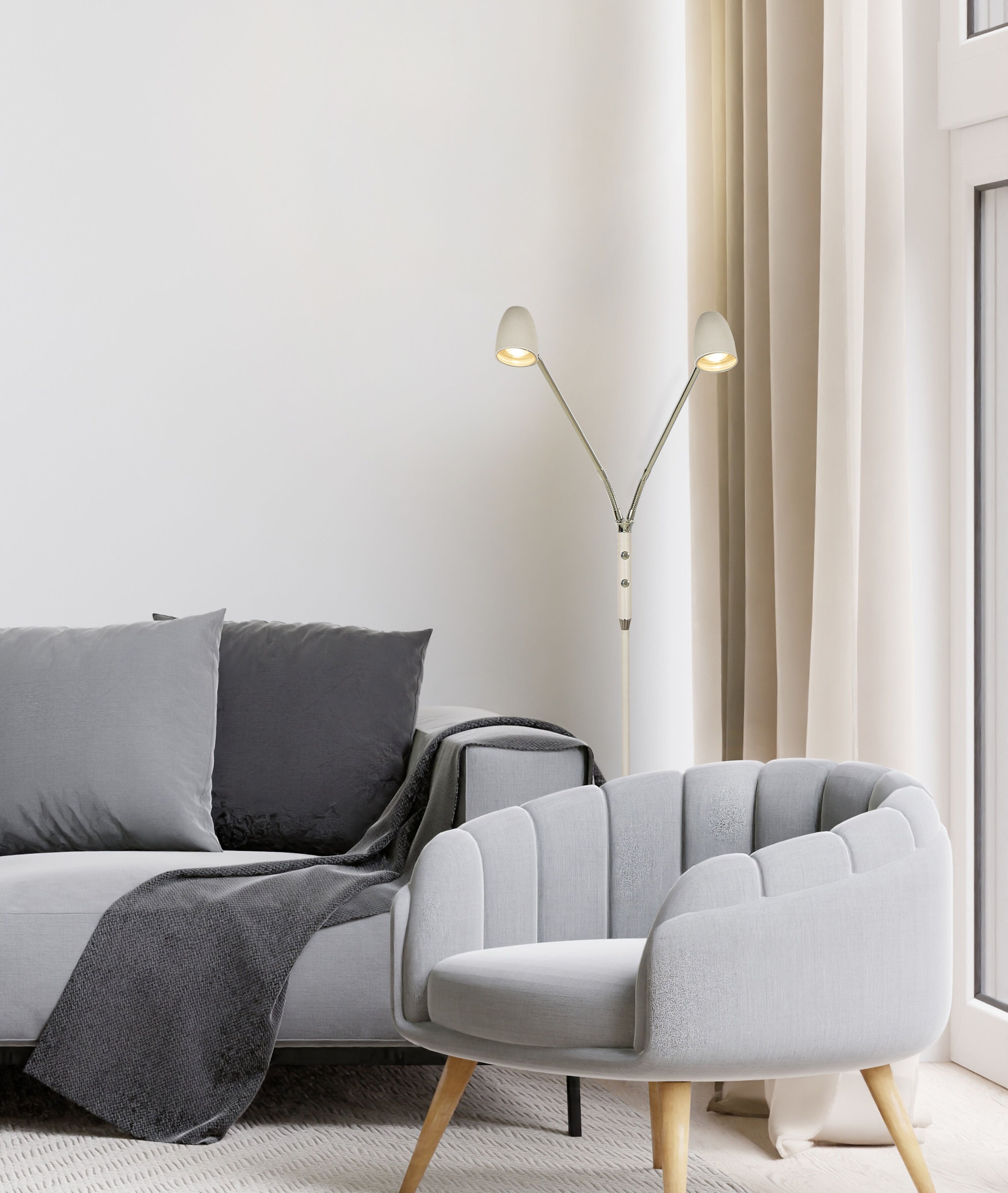 Aneta Home SANDNES golvlampa dubbel