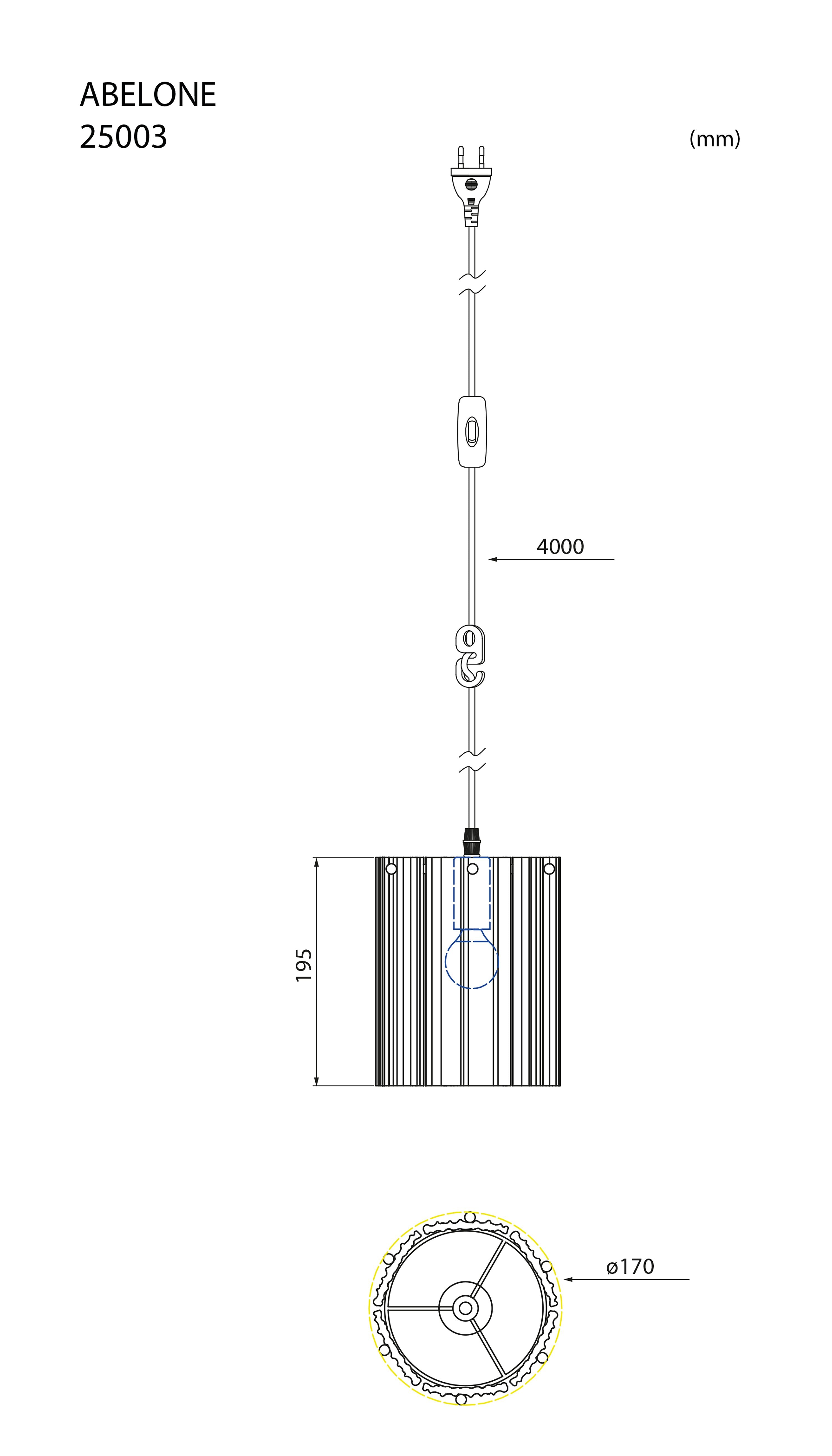 Aneta Home ABELONE fönsterlampa