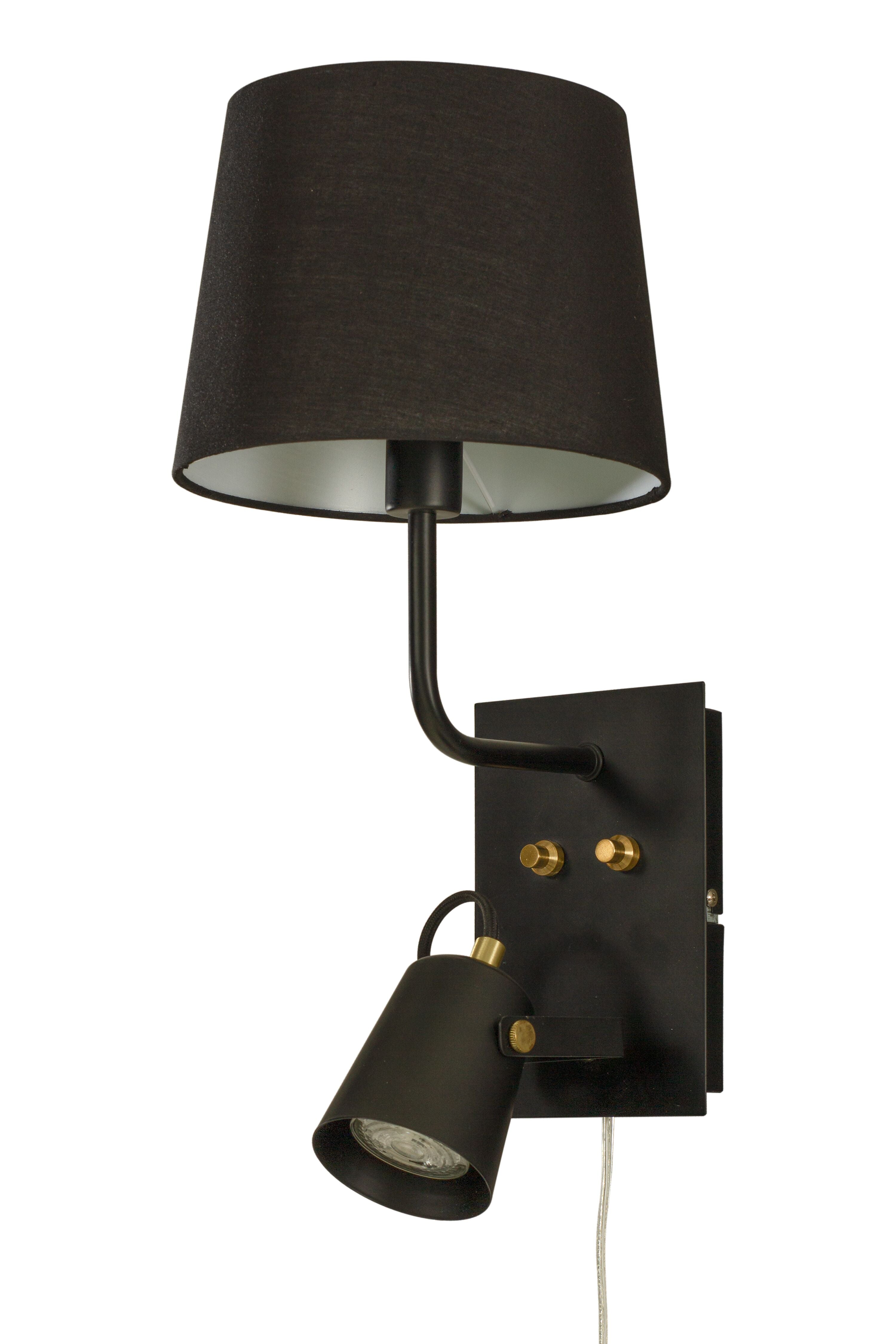 Aneta Home Metz vägglampa med textilskärm