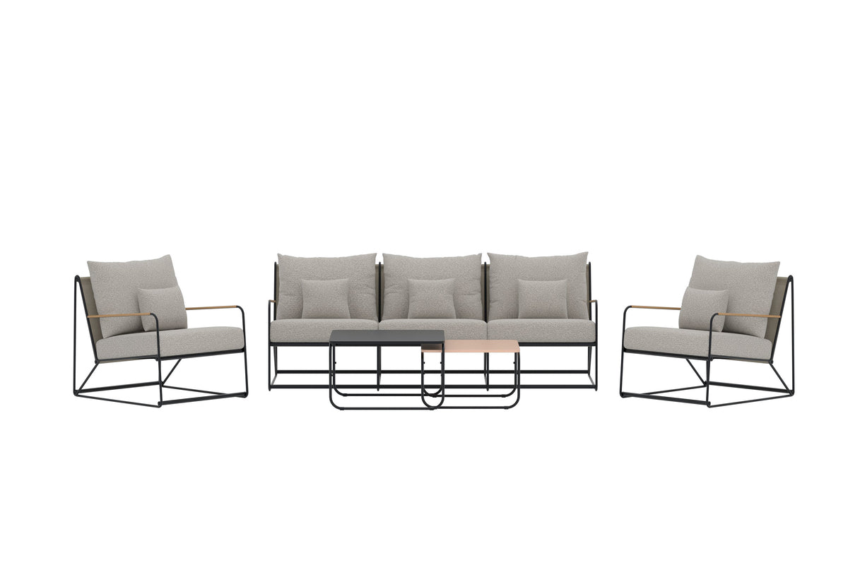 Venture Design Palazzo Lounge Set Svart Svart