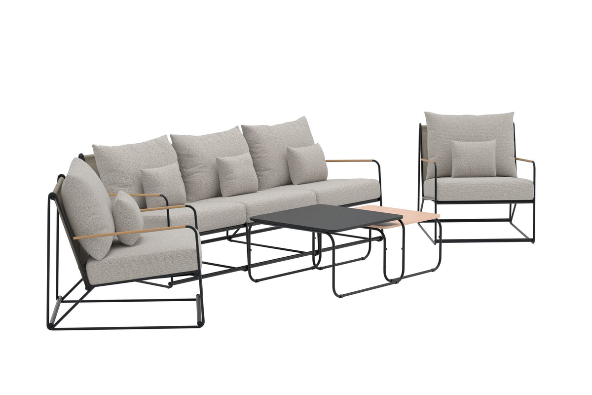 Venture Design Palazzo Lounge Set Svart Svart