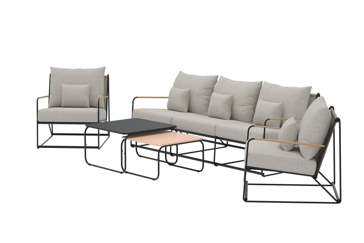 Venture Design Palazzo Lounge Set Svart Svart
