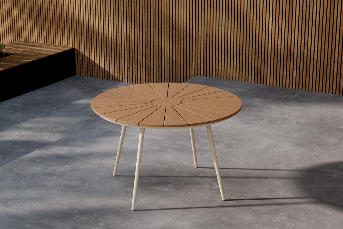 Venture Design San Vito Runda Matbord ⌀120 Beige