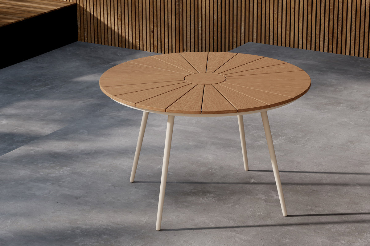 Venture Design San Vito Runda Matbord ⌀120 Beige