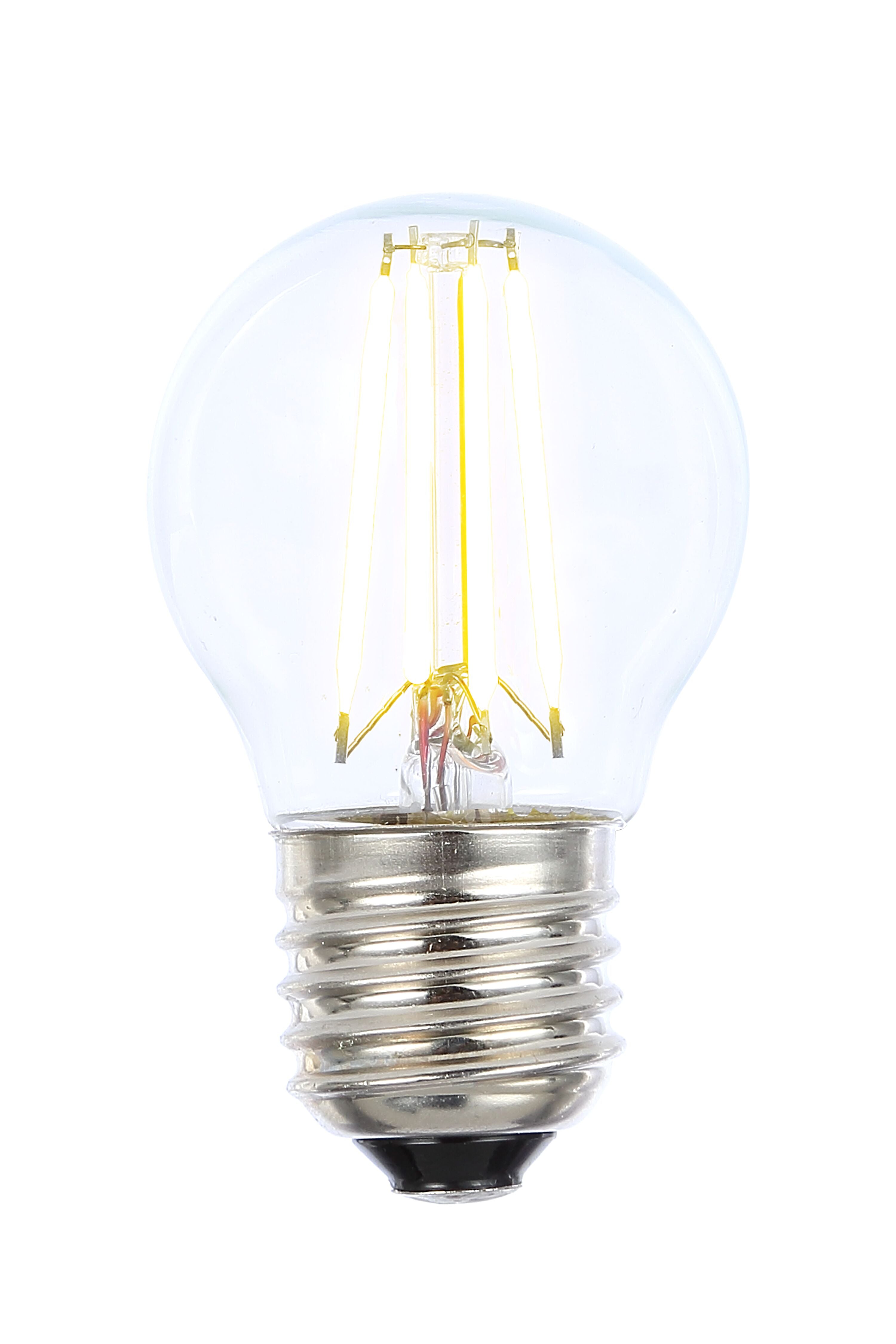 Aneta Home Klotlampa E27 4W LED filament dimbar 2700K, klar