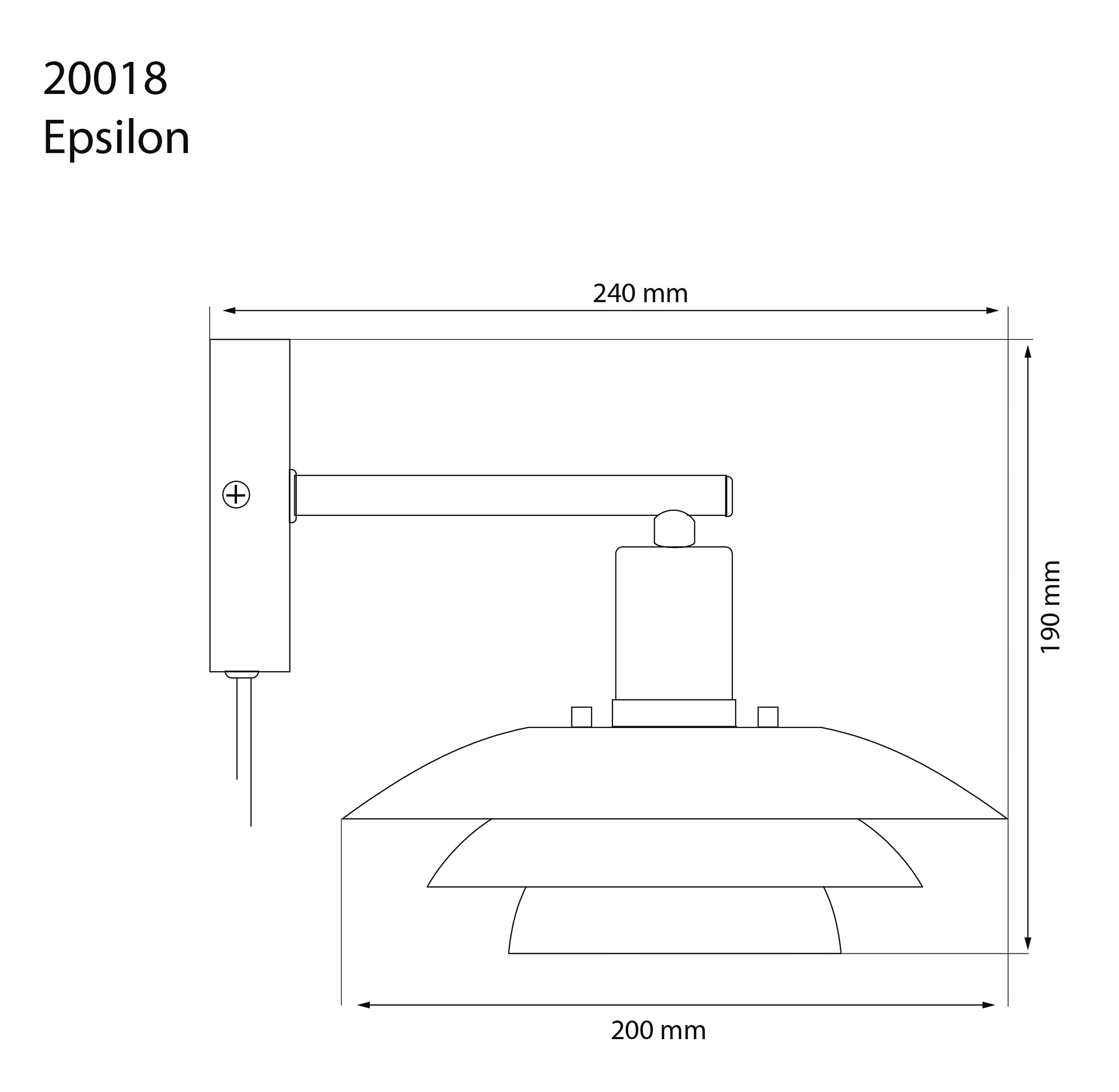 Aneta Home EPSILON vägglampa