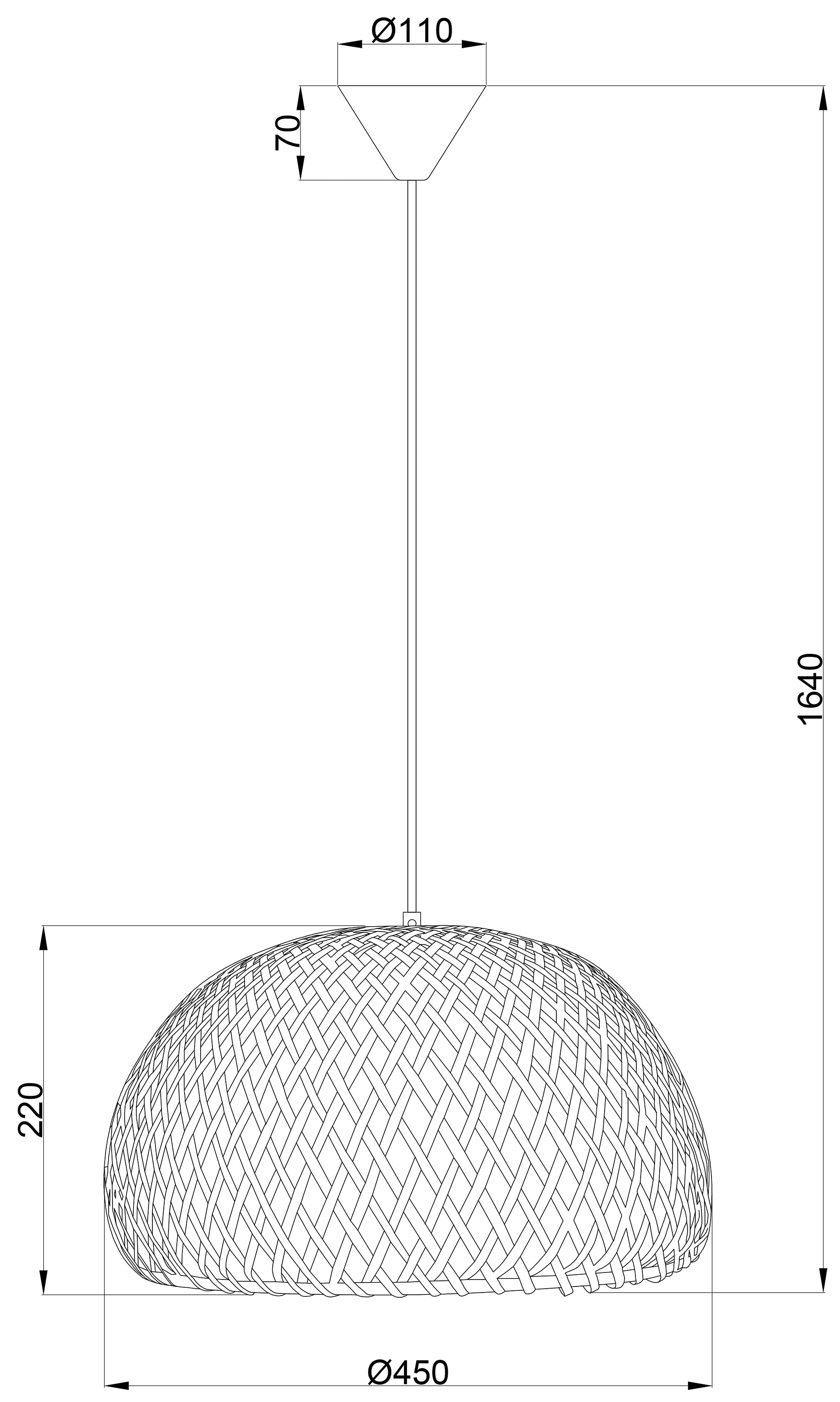 Aneta Home MALACCA taklampa Ø45