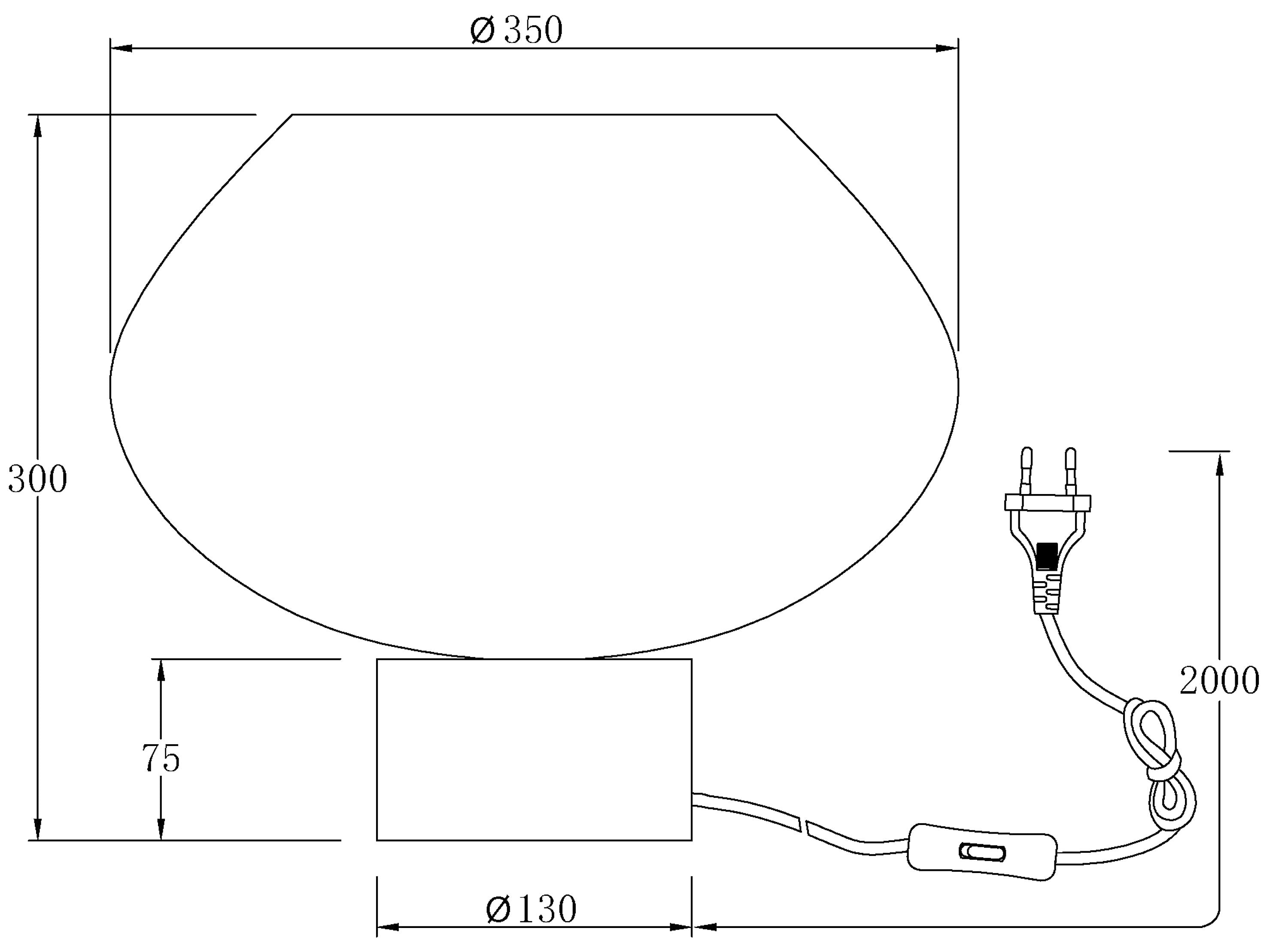 Aneta Home BELL bordslampa stor