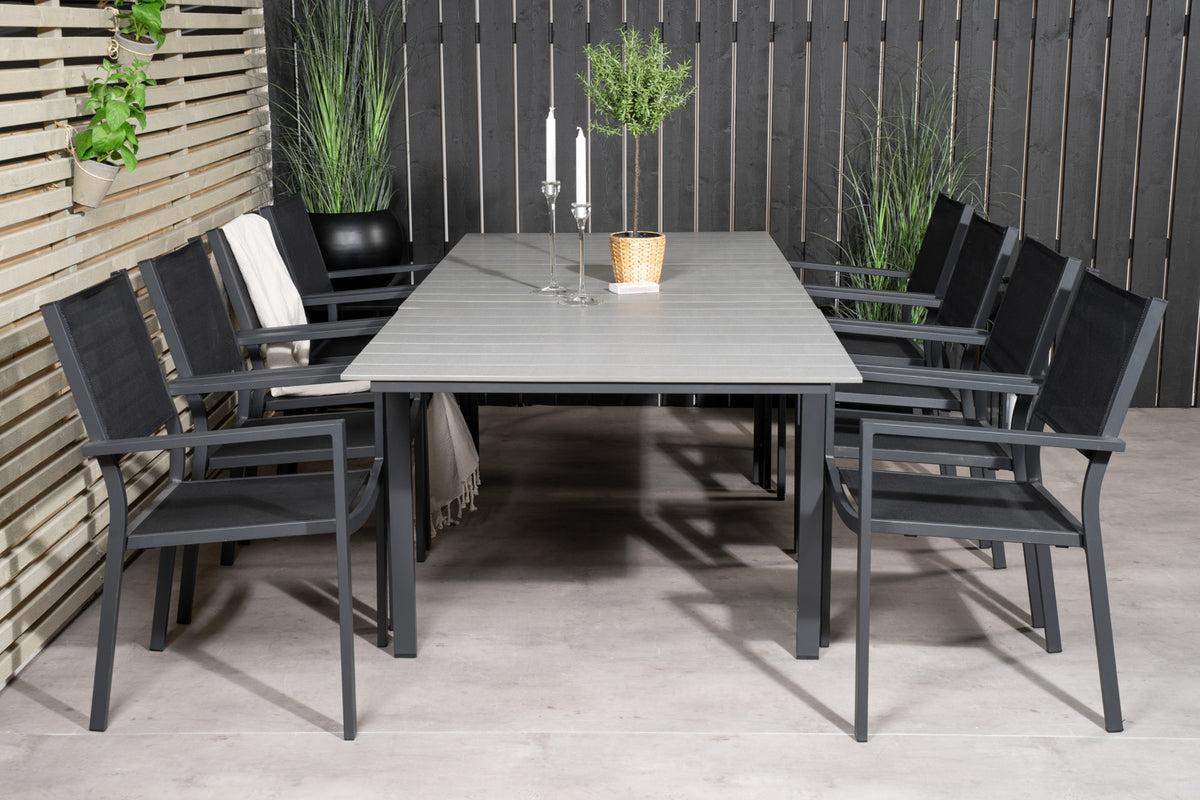 Venture Design Levels & Copacabana Matbord 160x100x75 + Matstolar Svart