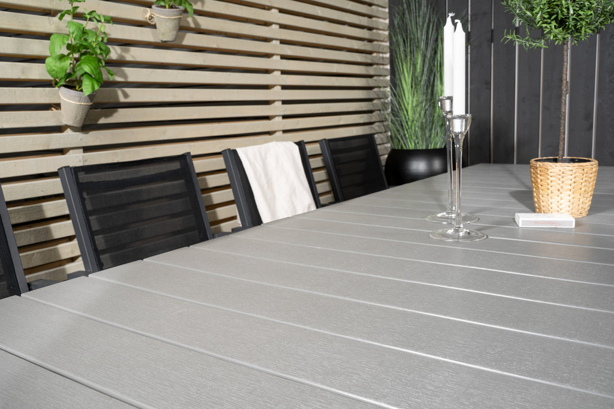 Venture Design Levels & Copacabana Matbord 160x100x75 + Matstolar Svart
