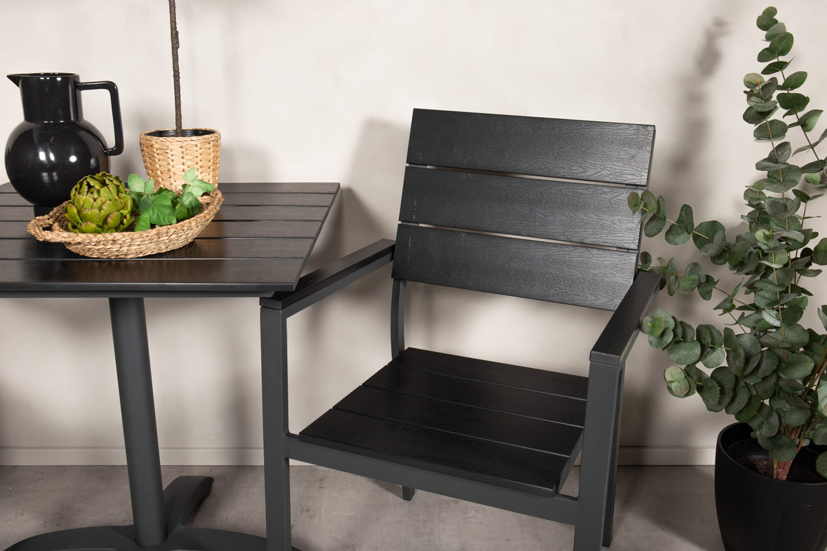 Venture Design Venture Home Colorado & Levels Cafébord 70x70 + Matstolar Svart