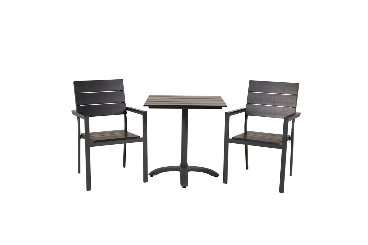 Venture Design Venture Home Colorado & Levels Cafébord 70x70 + Matstolar Svart