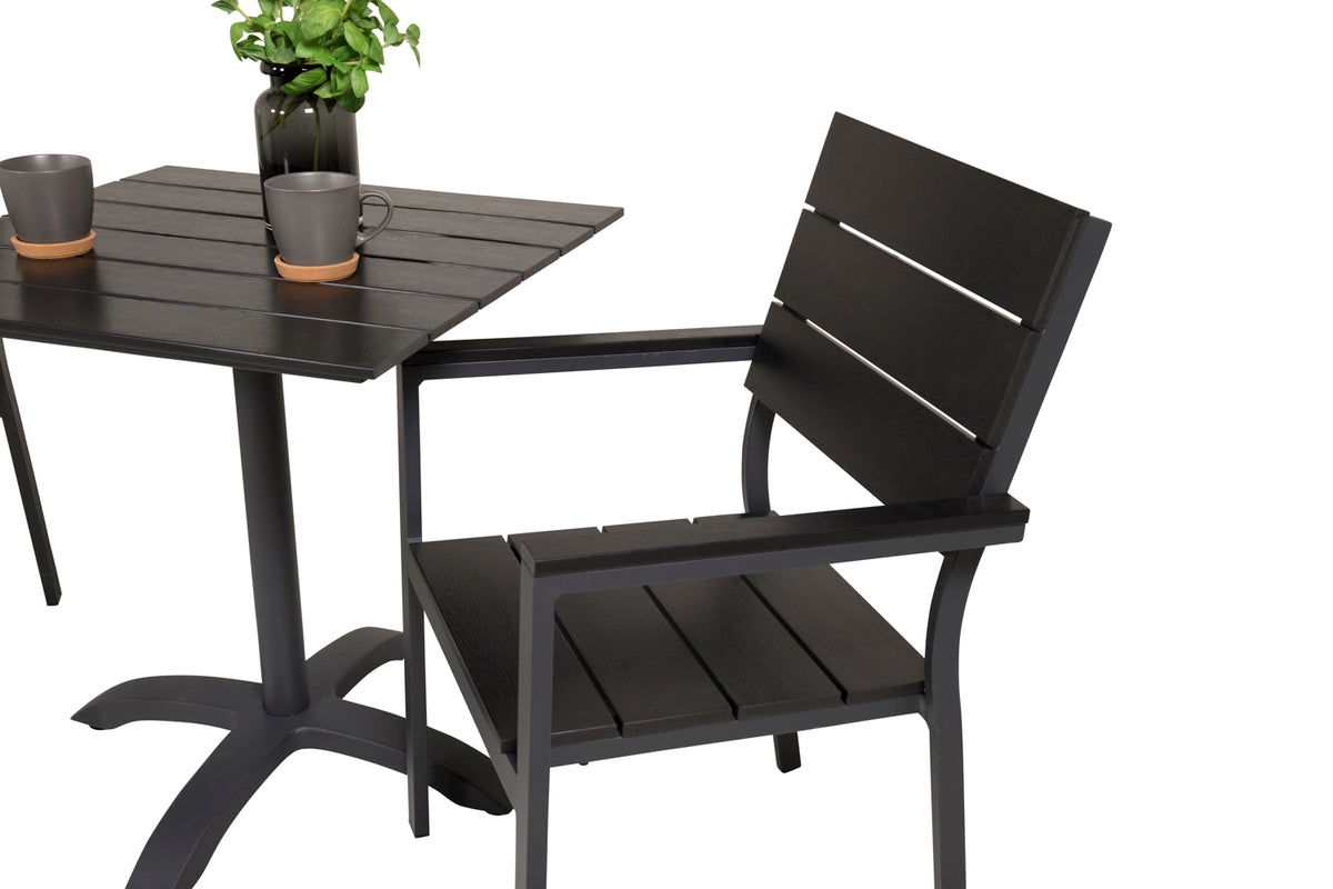 Venture Design Venture Home Colorado & Levels Cafébord 70x70 + Matstolar Svart