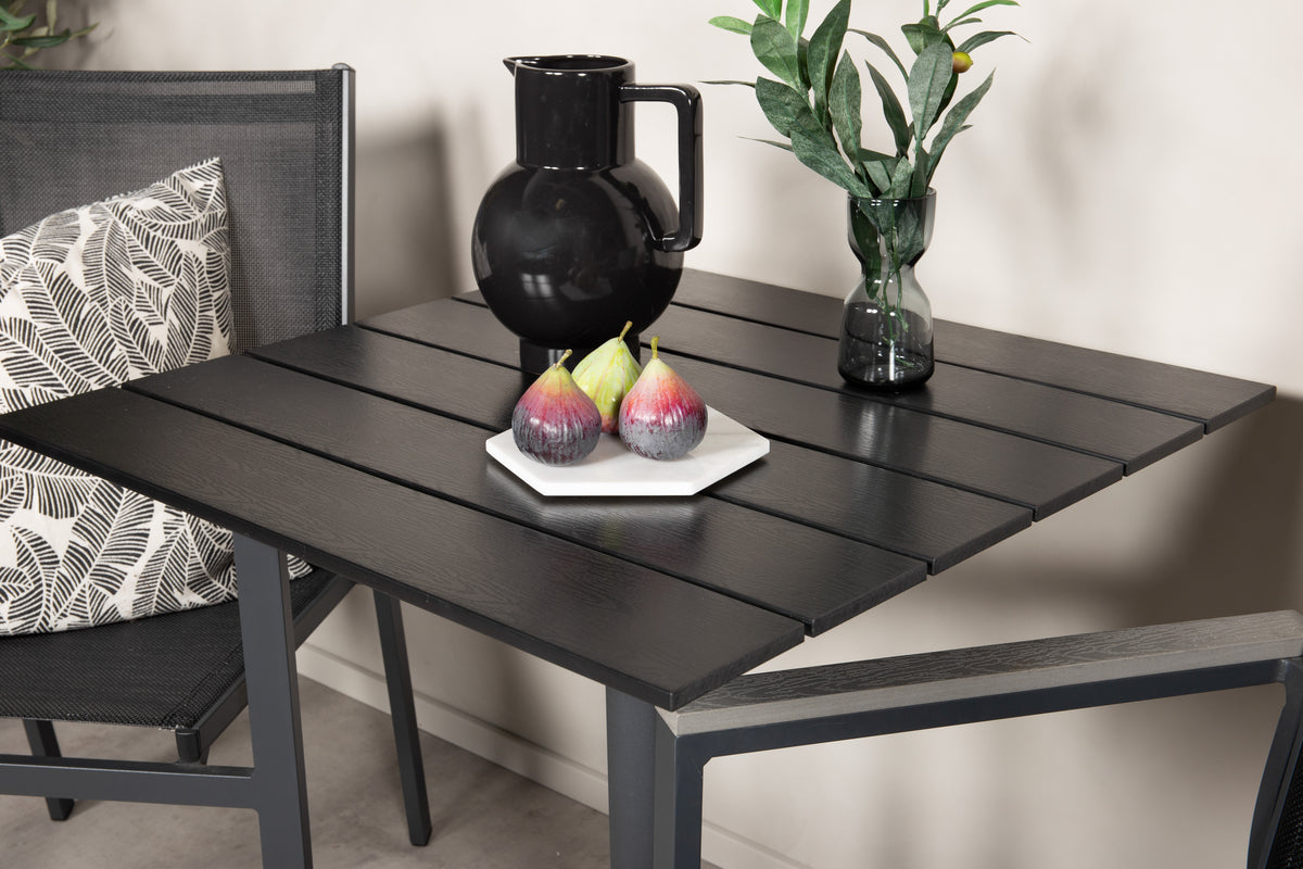 Venture Design Venture Home Colorado & Parma Cafébord 70x70 + Matstolar Svart