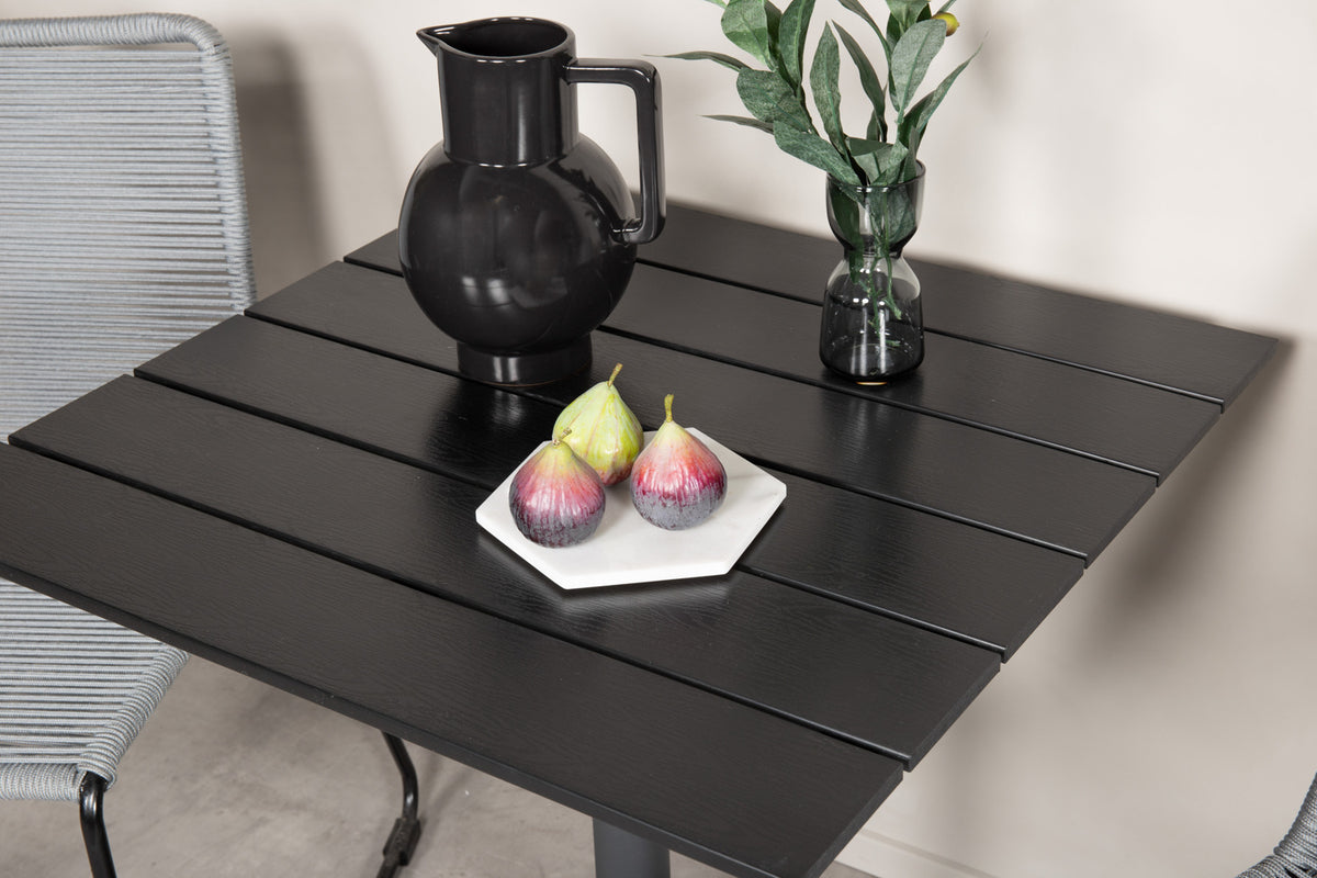 Venture Design Colorado & Lindos Cafébord 70x70 + Matstolar Grå