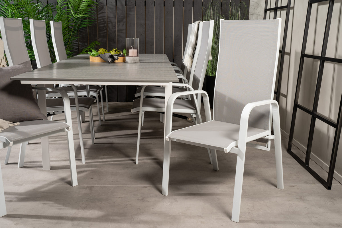 Venture Design Levels & Copacabana Matbord 160x100x75 + Reclinerstolar Grå