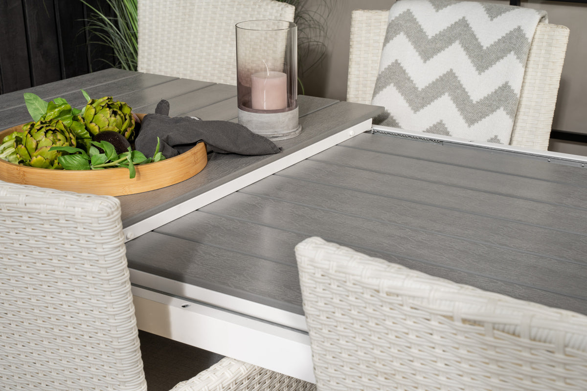 Venture Design Levels & Malin Matbord 160x100x75 + Matstolar Vit