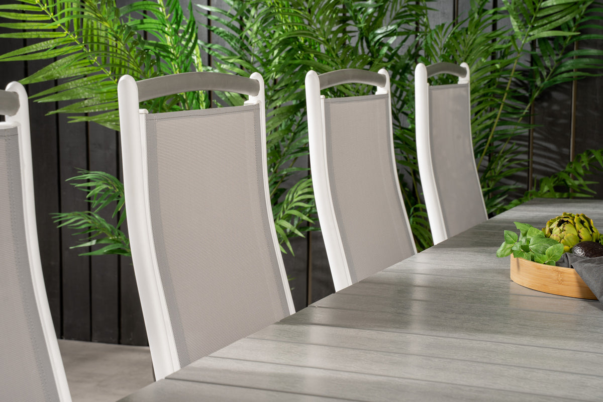Venture Design Levels & Albany Matbord 160x100x75 + Positionsstolar Vit
