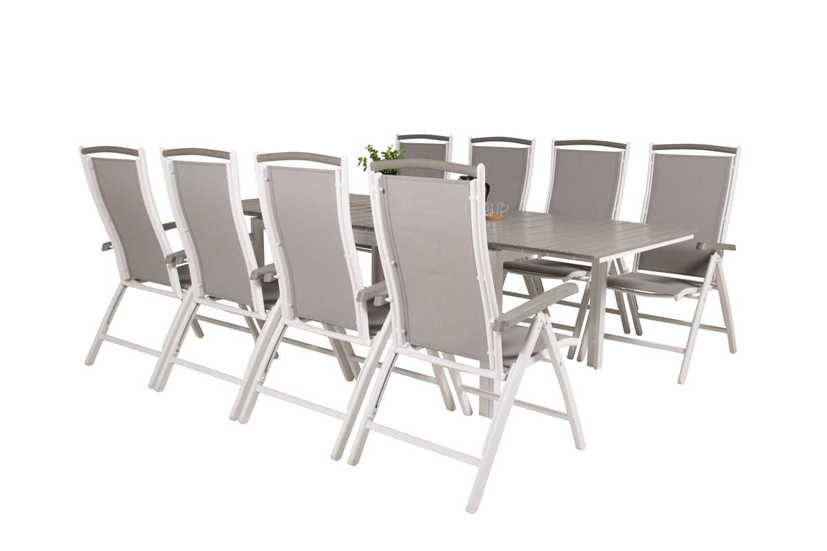 Venture Design Levels & Albany Matbord 160x100x75 + Positionsstolar Vit