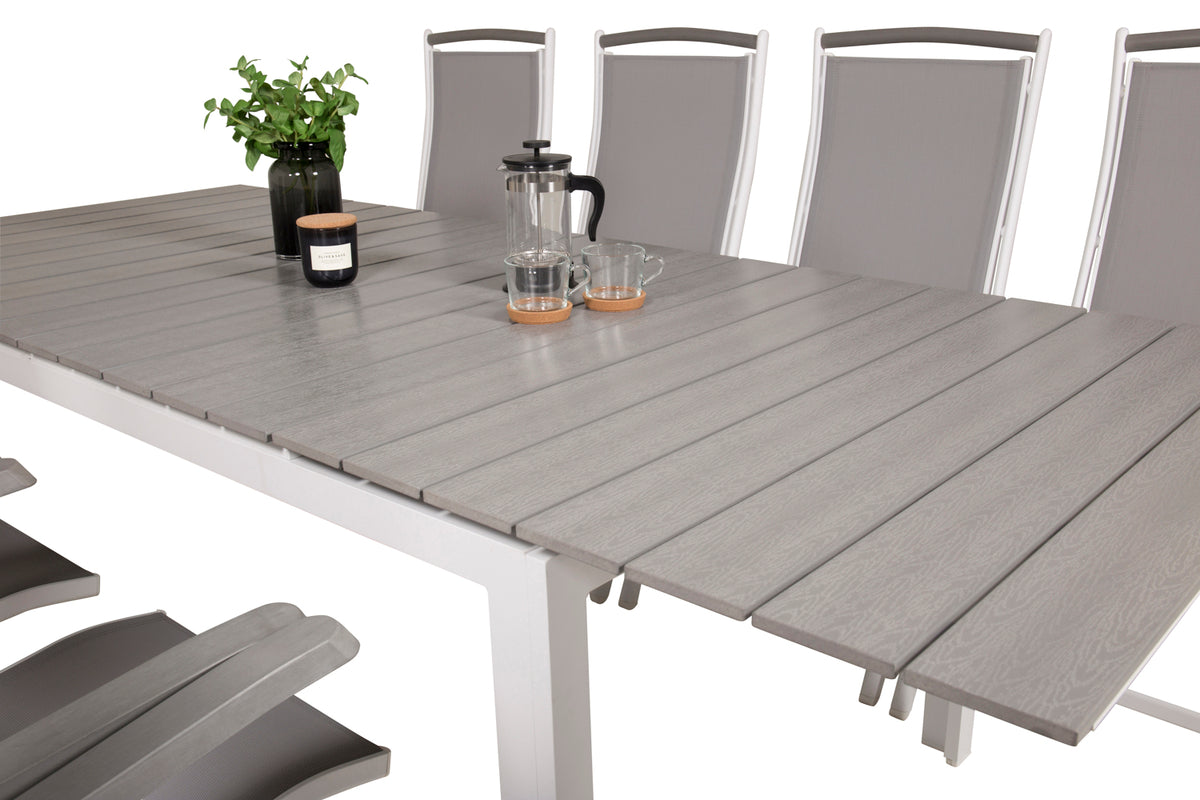 Venture Design Levels & Albany Matbord 160x100x75 + Positionsstolar Vit