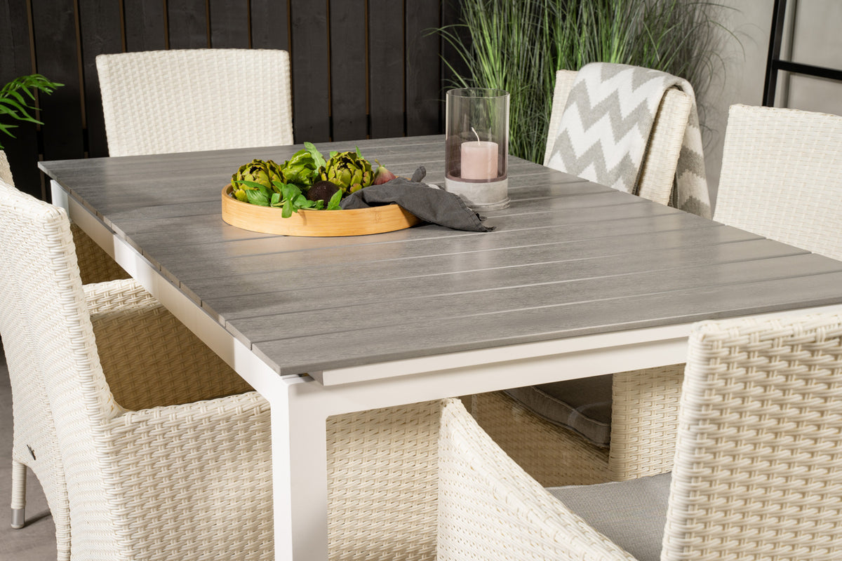 Venture Design Levels & Malin Matbord 160x100x75 + Matstolar Vit