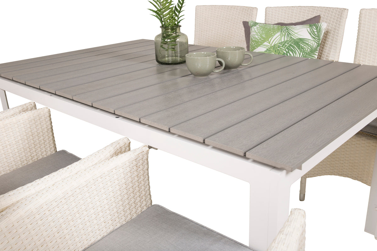 Venture Design Levels & Malin Matbord 160x100x75 + Matstolar Vit