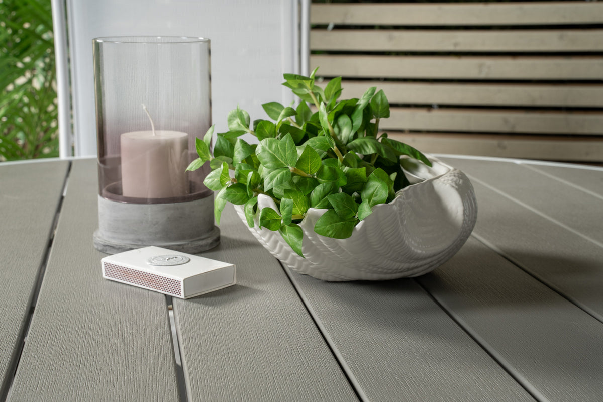 Venture Design Parma & Albany Matbord ⌀140 + Positionsstolar Vit