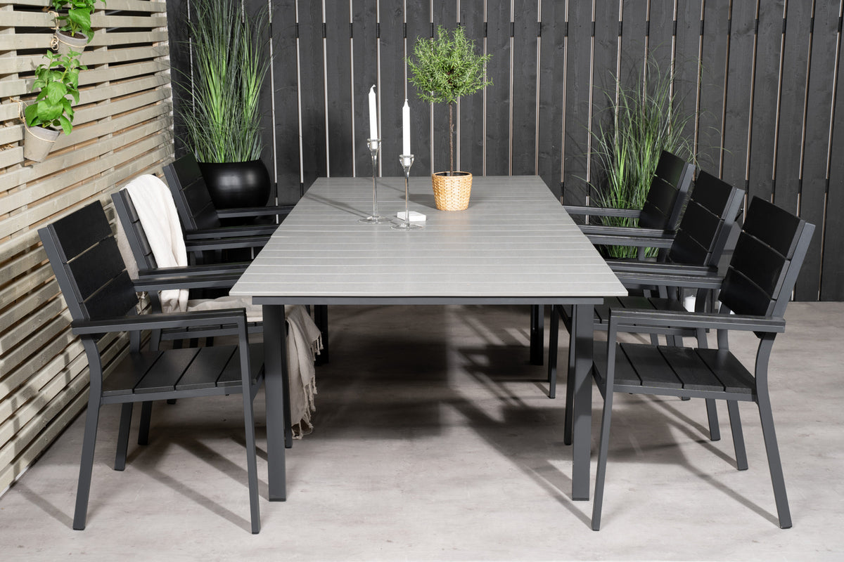 Venture Design Levels Rektangulära Matbord 160 x 100 Svart + Matstolar 2-pack Svart