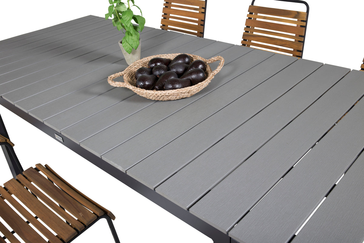 Venture Design Levels & Bois Matbord 160x100x75 + Matstolar Natur