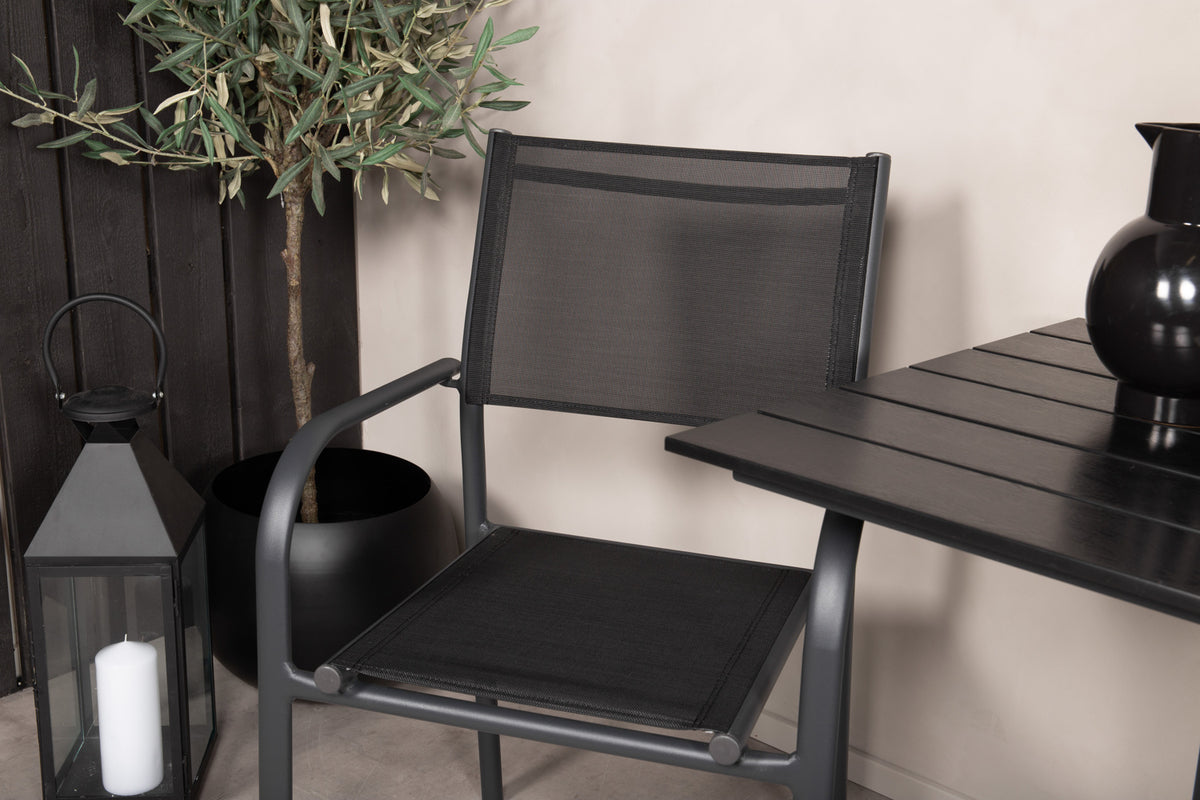Venture Design Venture Home Colorado & Santorini Cafébord 70x70 + Matstolar Svart