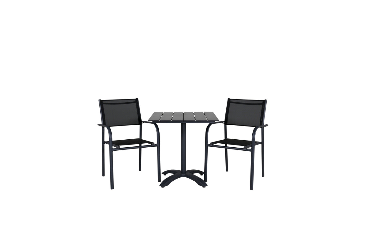 Venture Design Venture Home Colorado & Santorini Cafébord 70x70 + Matstolar Svart