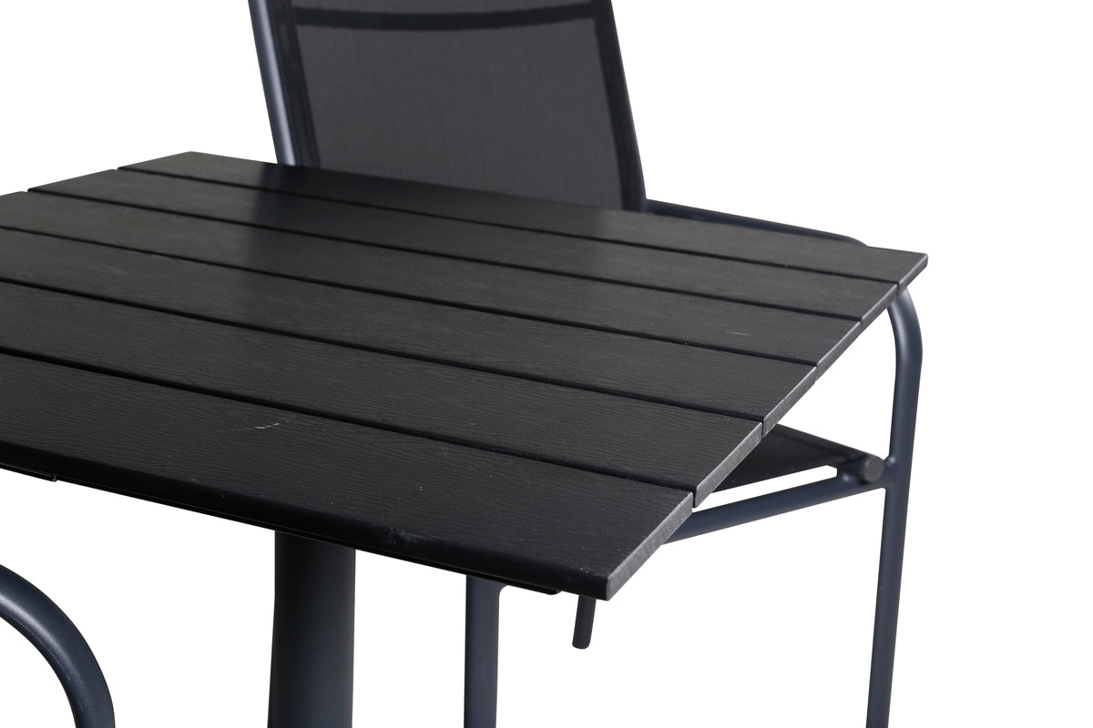 Venture Design Venture Home Colorado & Santorini Cafébord 70x70 + Matstolar Svart