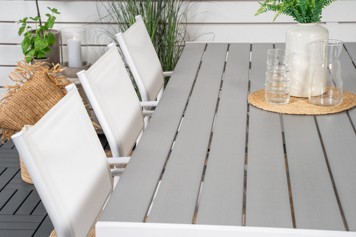 Venture Design Break | Santorini Matbord 205x90 + 6 matstolar