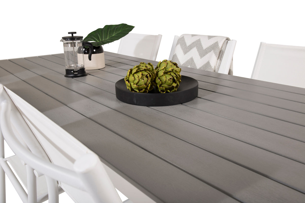 Venture Design Break | Santorini Matbord 205x90 + 6 matstolar